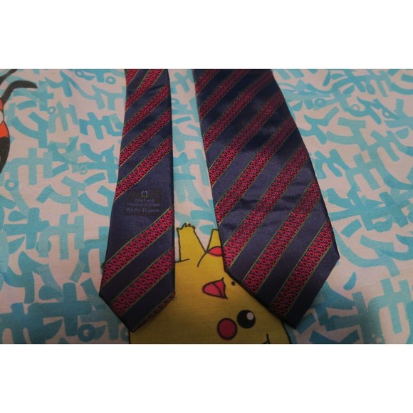 Custom Ermenegildo Zegna Tie Made for Heart Vacular Institute Striped Silk Italy - Picture 1 of 6